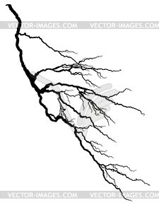 Силуэт молнии - графика в векторном формате
