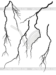 lightning black and white vector
