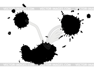 Black ink blot set - vector clip art