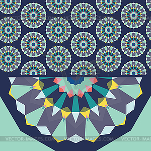 Banner with geometric patterns - vector clipart