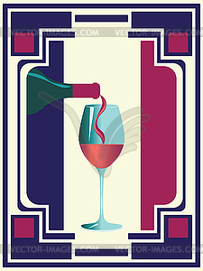 Wine retro poster - vector clipart