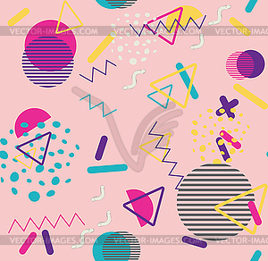 Colorful vintage geometric patterns - vector clipart