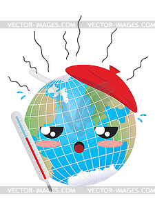 Global warming concept - vector clipart