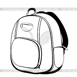 school bag colouring pages - Clip Art Library
