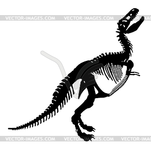 Trex skeleton silhouette - vector clipart
