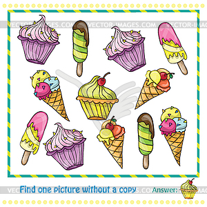 - Game for Children find picture withuot copy - vector image