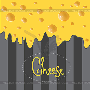 Cheese brochure on background made of stripes - vector image