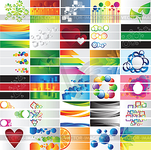 Various 90 colorful banners - collection for design - vector clipart