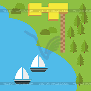 Elements for easy creating maps - vector clipart