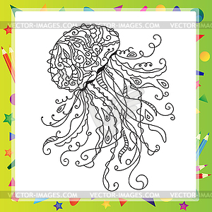 Artistic sea Jellyfish - vector image