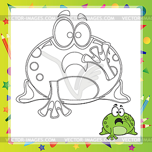 Cartoon frog - vector image