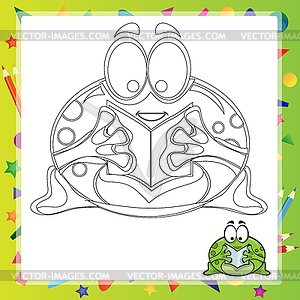 Cartoon frog - vector clipart / vector image