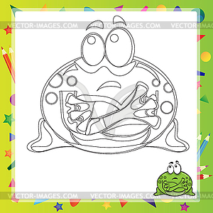 Cartoon frog - vector clipart