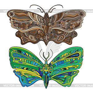 Butterfly - card - vector clipart