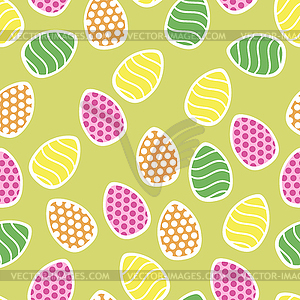 Easter seamless pattern with small holiday eggs - vector image