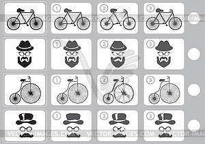 Match shadow - Worksheet for education - vector clipart