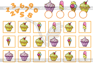 Counting Game for Preschool Children. Educational - vector clipart / vector image
