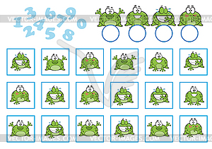 Counting Game for Preschool Children. Educational - vector image