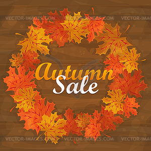 Осенний рекламный баннер с яркими сезонами - клипарт в векторном виде