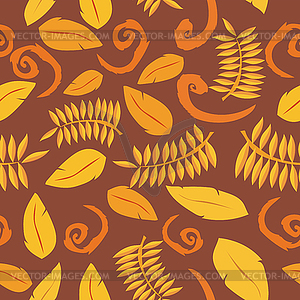 Tropical background with leaves. Seamless floral - vector image