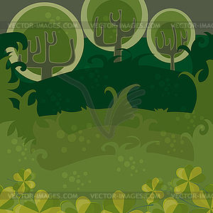 Forest of magic trees. seamless - vector image