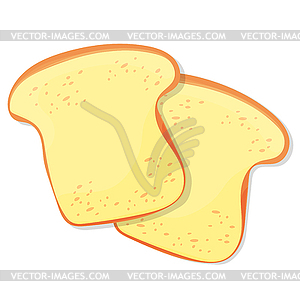 Couple of bright tasty toasts - vector clipart