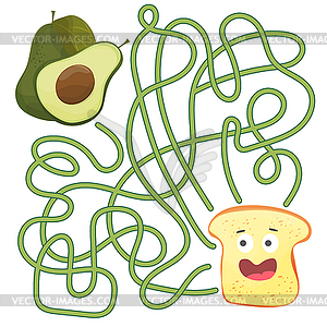 Maze or Labyrinth Game for Children. Puzzle - help - vector clipart