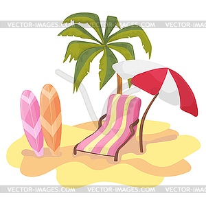 Summer time background banner design template and - vector image