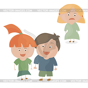 sad children clip art