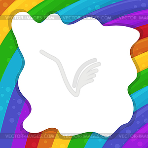 Abstract background with cartoon Rainbows and - vector clip art