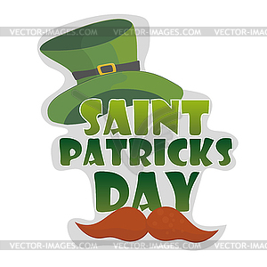 St. Patricks Day vintage holiday badge design - vector clipart