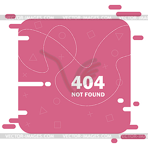 Error 404 page not found layout design. Website - vector image
