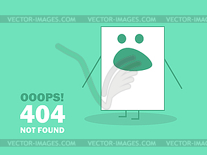 404 error Page not found emoticon - - vector clipart