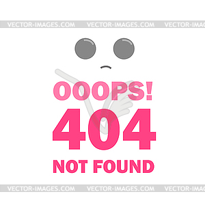 404 error Page not found emoticon - - vector clip art