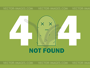 404 Error Page or File not Found icon. Cute green - vector clipart