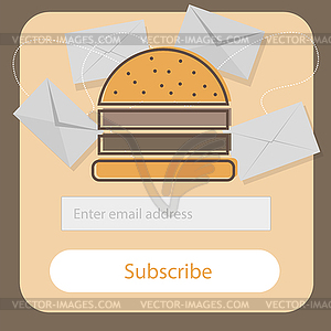 Fast food burger coupon discount template flat - vector clipart