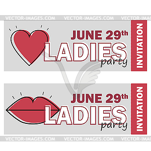 Template for Ladies night party flyer, - vector EPS clipart