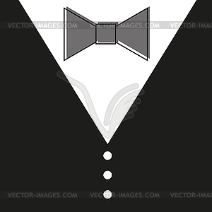 Gentelman. bow tie - black background - vector image