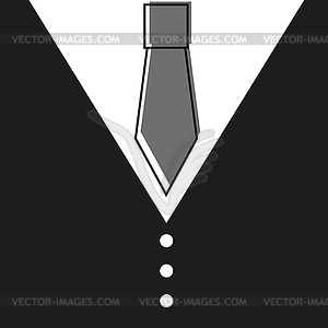 Gentelman. bow tie - black background - vector image