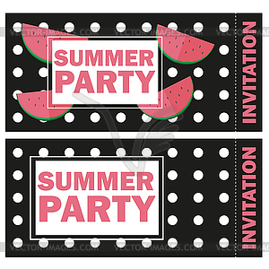 Funny summer unusual background with watermelon - - vector image