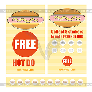 Gift Voucher template. . fastfood concept - free ho - vector image