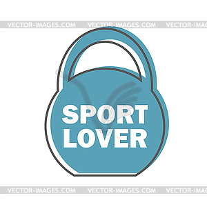 Sport lover - Gym Workout Motivation Quote Stamp - vector clipart