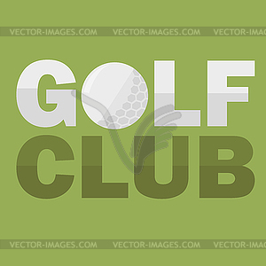 Golf Club Logo Design Template in Flat Style. - stock vector clipart