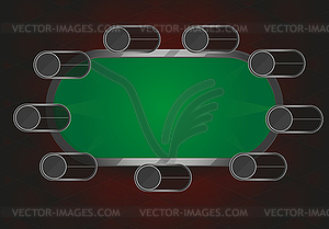 Poker or black jack table. playing field in poker - vector clipart