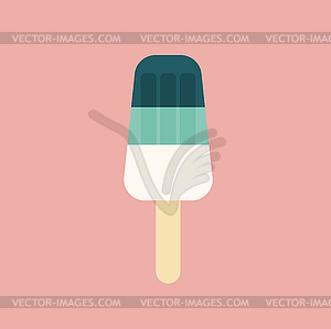 Ice Cream icon on background. Modern flat - vector image