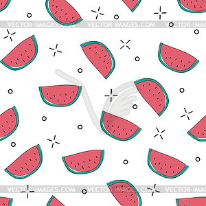 Bright colorful seamless pattern with sliced - vector image