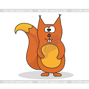 Squirrel is forest animal. Animals single icon in - vector clipart