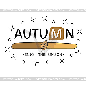 Autumn loading. Autumn begins creative concept. - vector image