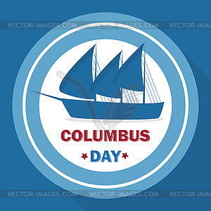 Happy columbus day design template. for greeting - color vector clipart