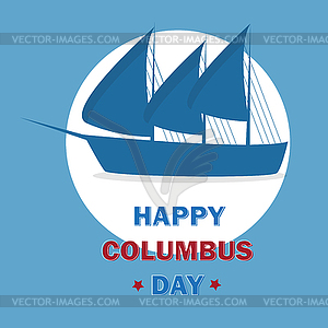 Happy columbus day design template. for greeting - vector clip art